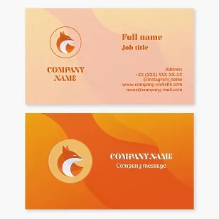 Fox business card template