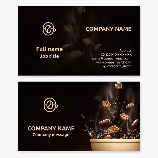 Coffee Cafe Business Card Template