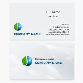 Globe Water Leaf Business Card Template