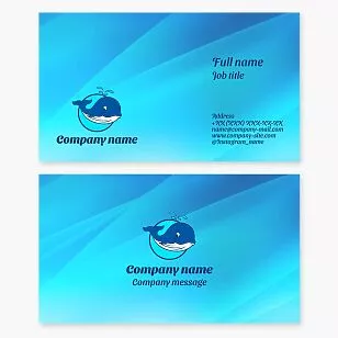 Whale Business Card Template