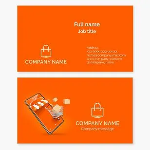 Business card template. Online store. Hot sales.