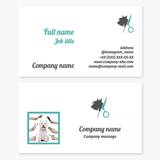 Dog Grooming Business Card Template