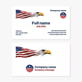 Generic American Flag Business Card