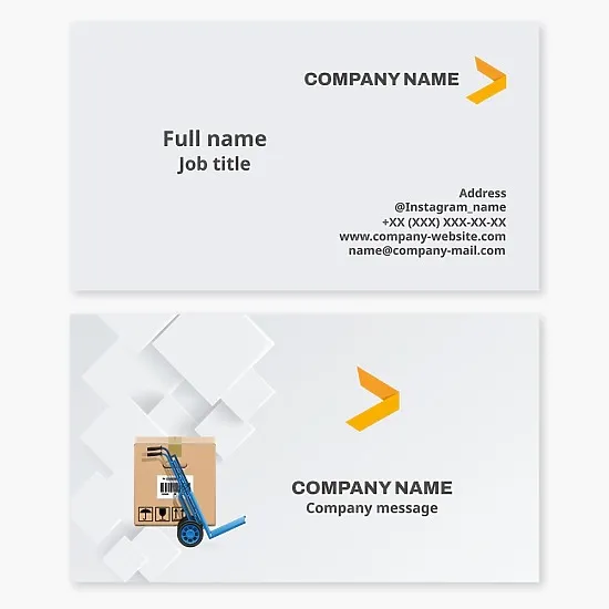 Business card template Cargo delivery