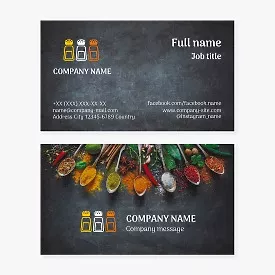 Spice and Condiment Business Card Template