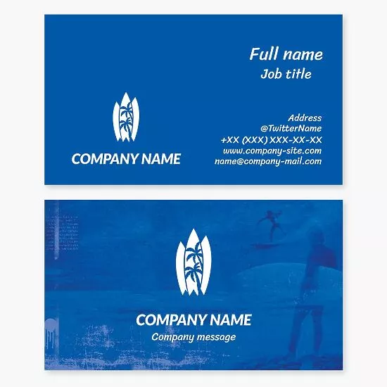 Surfing Business Card Template