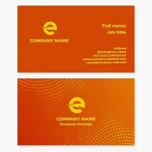 Business card template. Electrician services. Electrical equipment repair and installation. Letter E.