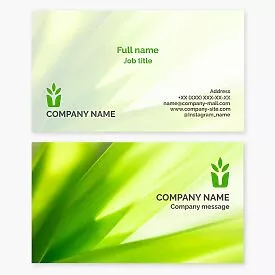 Business card template. Agro-industrial company. Plant. Agronomist.