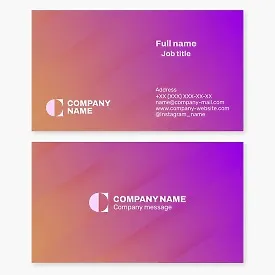 Business card template. Abstraction. Letters O, C.