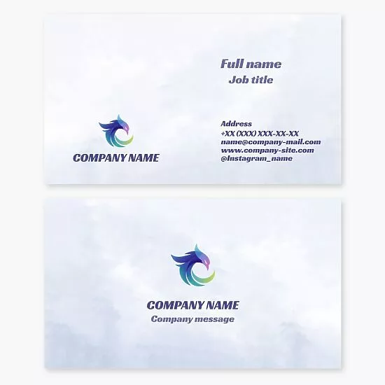 Abstract Bird Logo Business Card Template