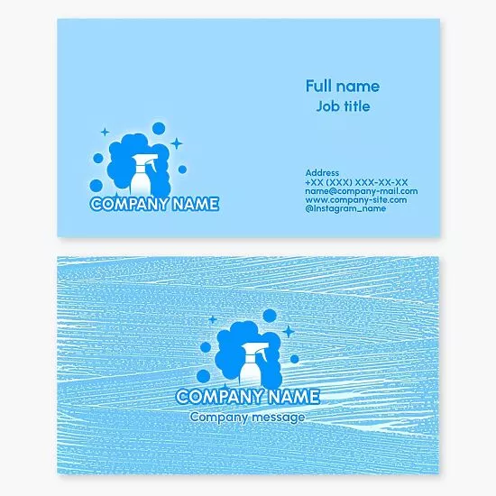 Cleaning Supplies Cleaning Service Business Card Template