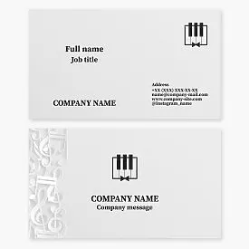 Piano Musician Music Business Card Template