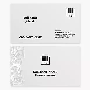 Piano Musician Music Business Card Template