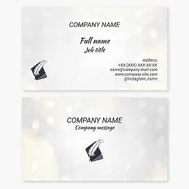 Business card template. Writer, poet, screenwriter. Publishing house.