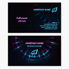 Business card template. Video maker. Video editing studio.