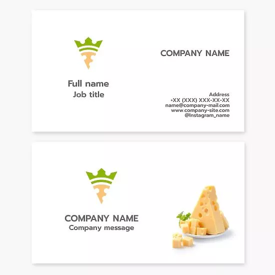 Cheese Business Card Template