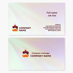 Cake Bakery Business Card Template