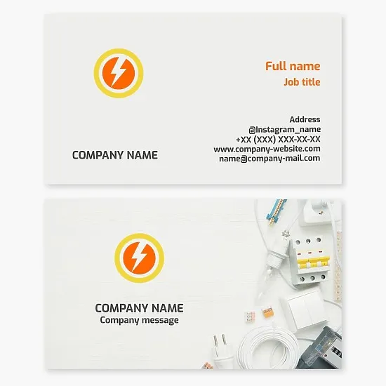 Electrician Business Card Template