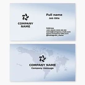 Business card template. Abstract. A star in a global world. Worldwide popularity.