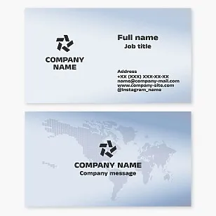 Business card template. Abstract. A star in a global world. Worldwide popularity.