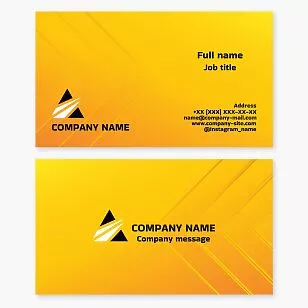 Business Card Template with Abstract Logo