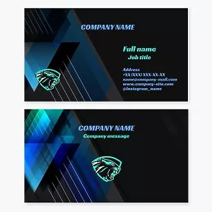 Abstract Big Cat Logo Business Card Template