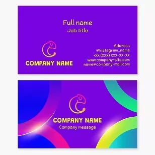 Abstract Lizard Logo | Colorful Business Card Template