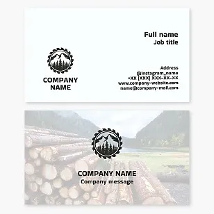 Logging Business Card Template