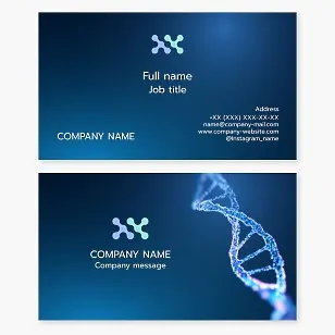 Business card template. Genetic engineering.