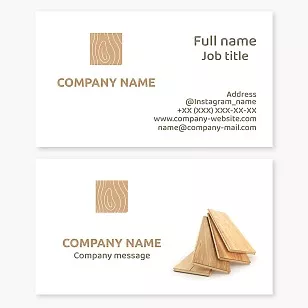 Business card template Parquet board