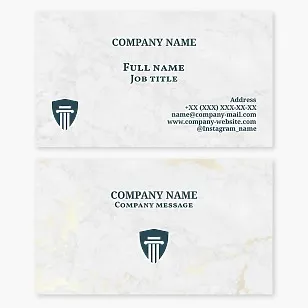 Business card template. Law and advocacy. Heritage protection.