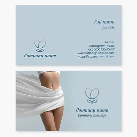 Flower | Woman Wrapped in Cloth | Beauty | Women's Clothing Store | Business Card Template