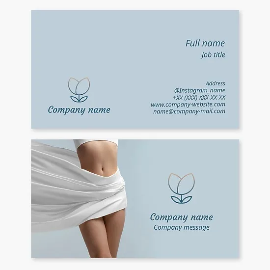 Flower | Woman Wrapped in Cloth | Beauty | Women's Clothing Store | Business Card Template