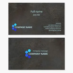 Business card template. Abstract. Honeycomb. Creative studio. Chemical production.