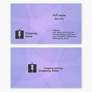 Business card template. Atelier fashion. Workshop for sewing and repairing clothes.