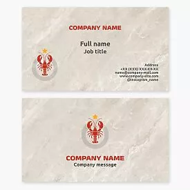 Lobster Star Logo Business Card Template