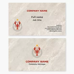 Lobster Star Logo Business Card Template