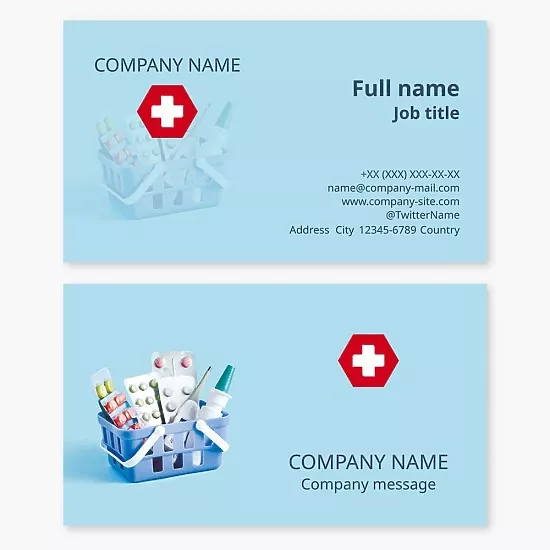 Pharmacy business card template