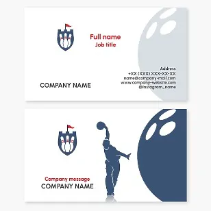 Bowling Business Card Template