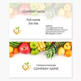 Fresh Fruit Business Card Template