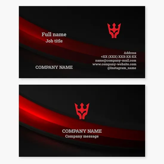 Business card template. Gladiator helmet, crown. Security agency.