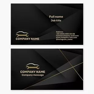 Auto Repair Mechanic Business Card Template