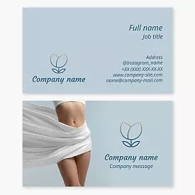 Flower Logo | Woman Wrapped In Linen | Business Card Template