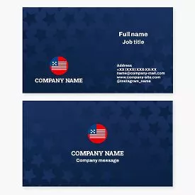 Patriotic American Flag Business Card Template