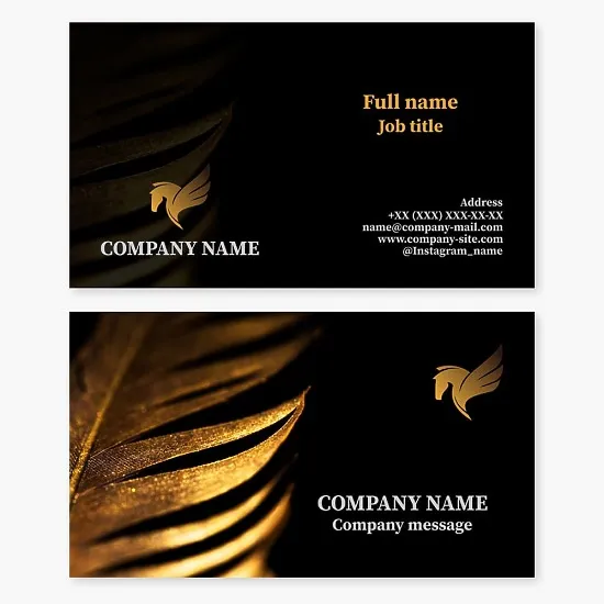 Business card template. Pegasus. Abstraction. Symbol of poetic inspiration, eloquence, and spirituality. Poet.