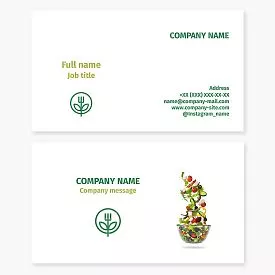 Vegan Food | Restaurant Business Card Template