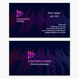 Sound Equalizer music business card template. Recording studio.