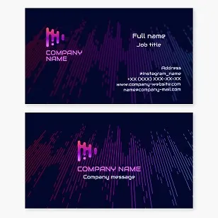 Sound Equalizer music business card template. Recording studio.
