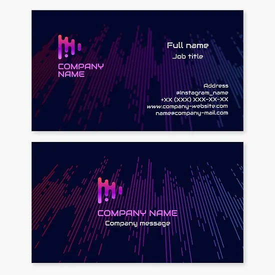 Sound Equalizer music business card template. Recording studio.