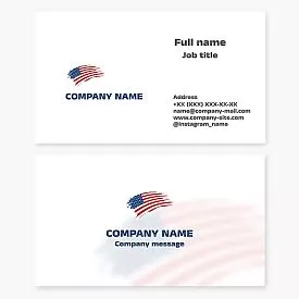 American Flag Business Card Template